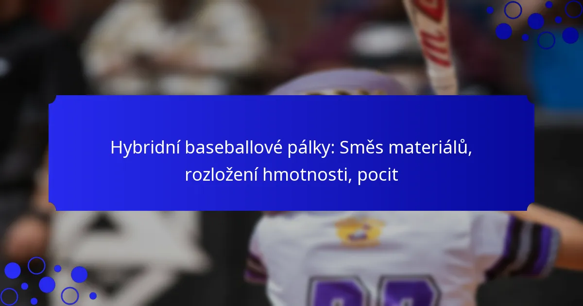Hybridní baseballové pálky: Směs materiálů, rozložení hmotnosti, pocit