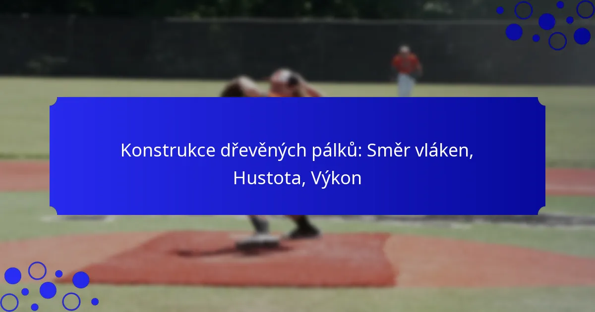 Konstrukce dřevěných pálků: Směr vláken, Hustota, Výkon