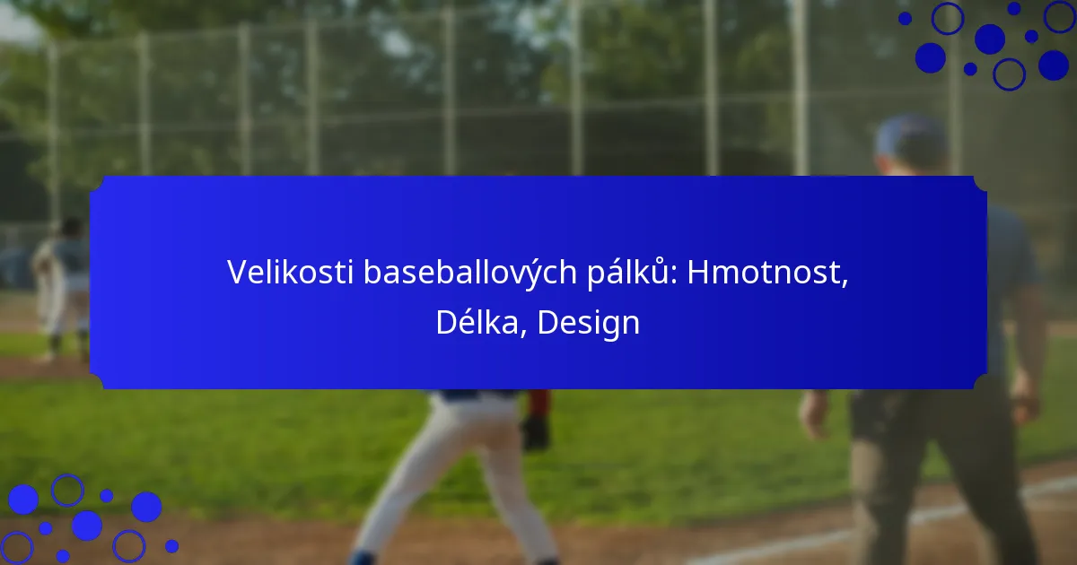 Velikosti baseballových pálků: Hmotnost, Délka, Design