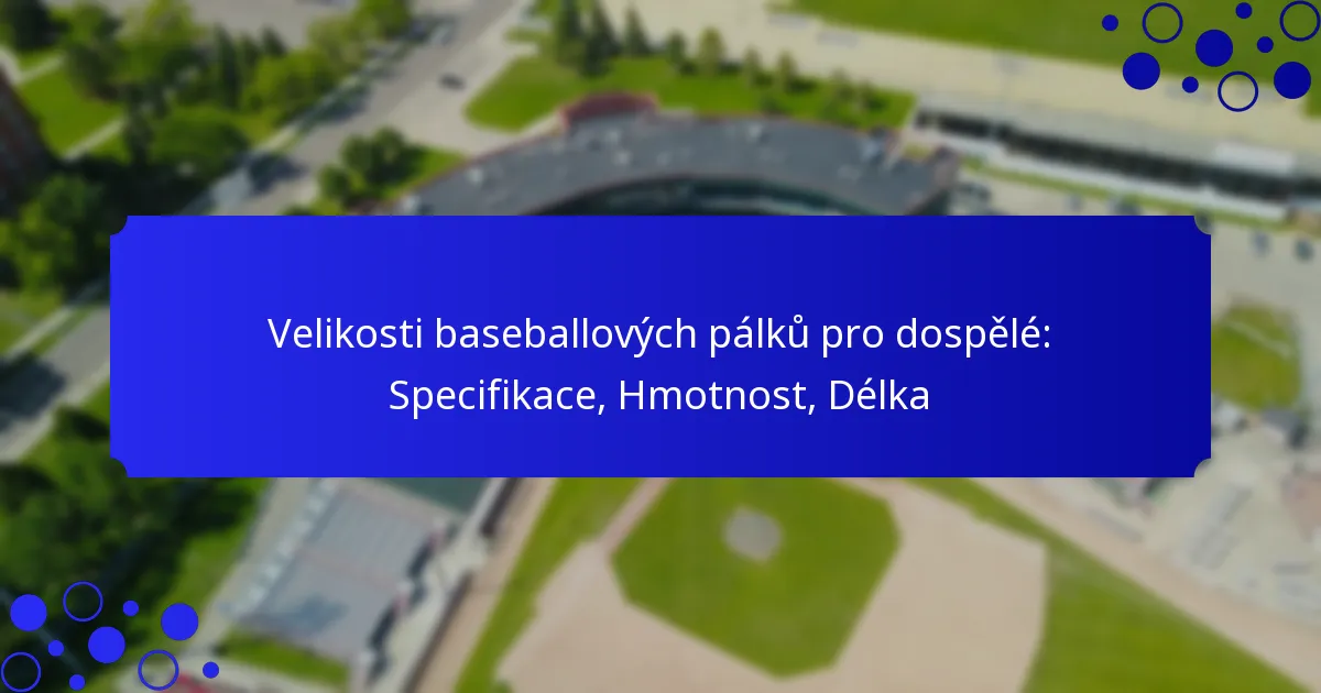 Velikosti baseballových pálků pro dospělé: Specifikace, Hmotnost, Délka