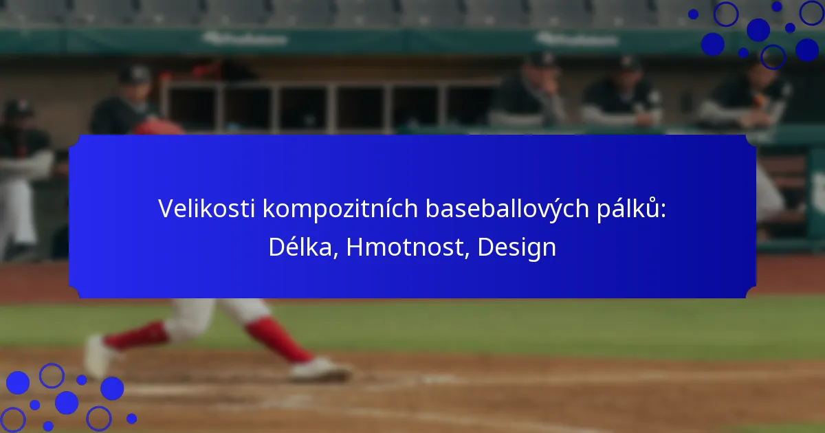 Velikosti kompozitních baseballových pálků: Délka, Hmotnost, Design