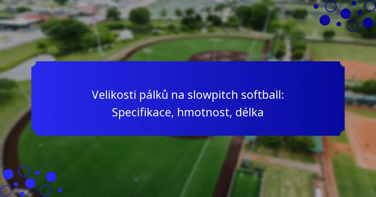 Velikosti pálků na slowpitch softball: Specifikace, hmotnost, délka